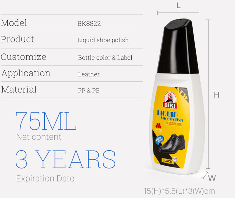 biki liquid shoe polish bk8822 3