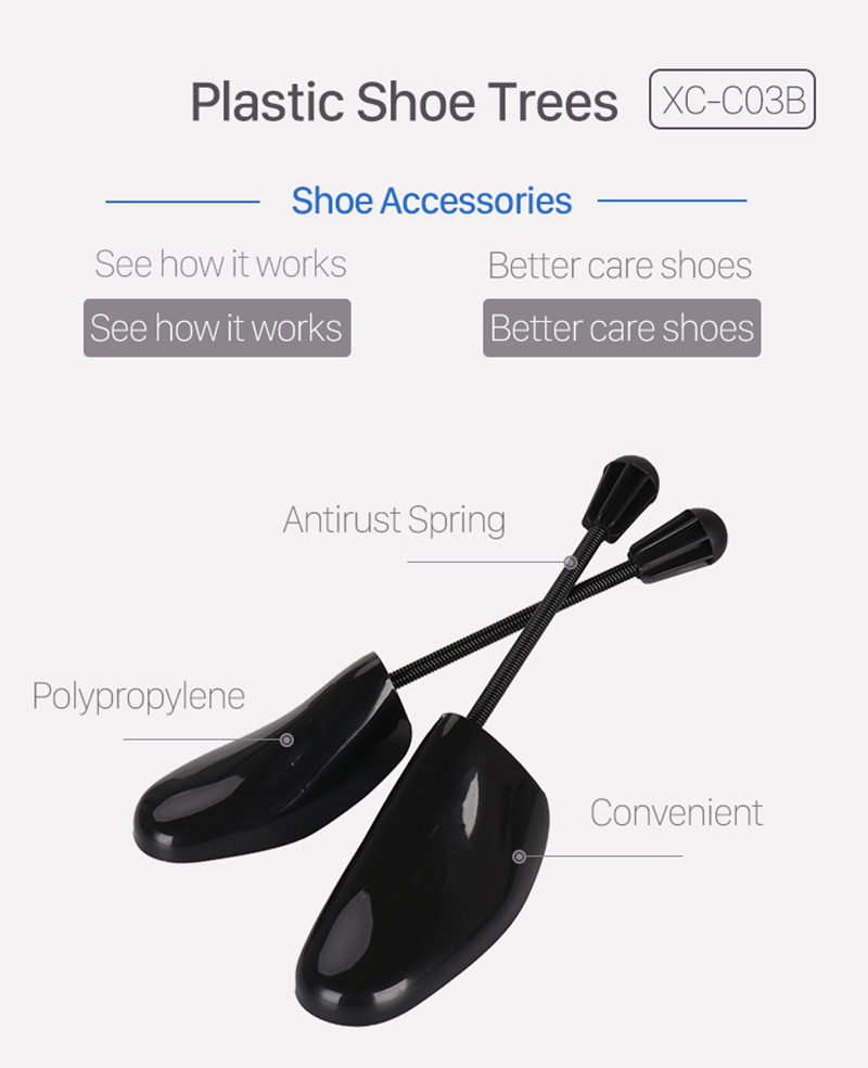 high quality plastic shoe tree with spring 8